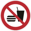 Verbotszeichen P022 Essen und Trinken verboten