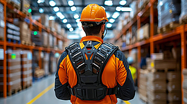 Roboter-Exoskelett für schweres Heben im Lager