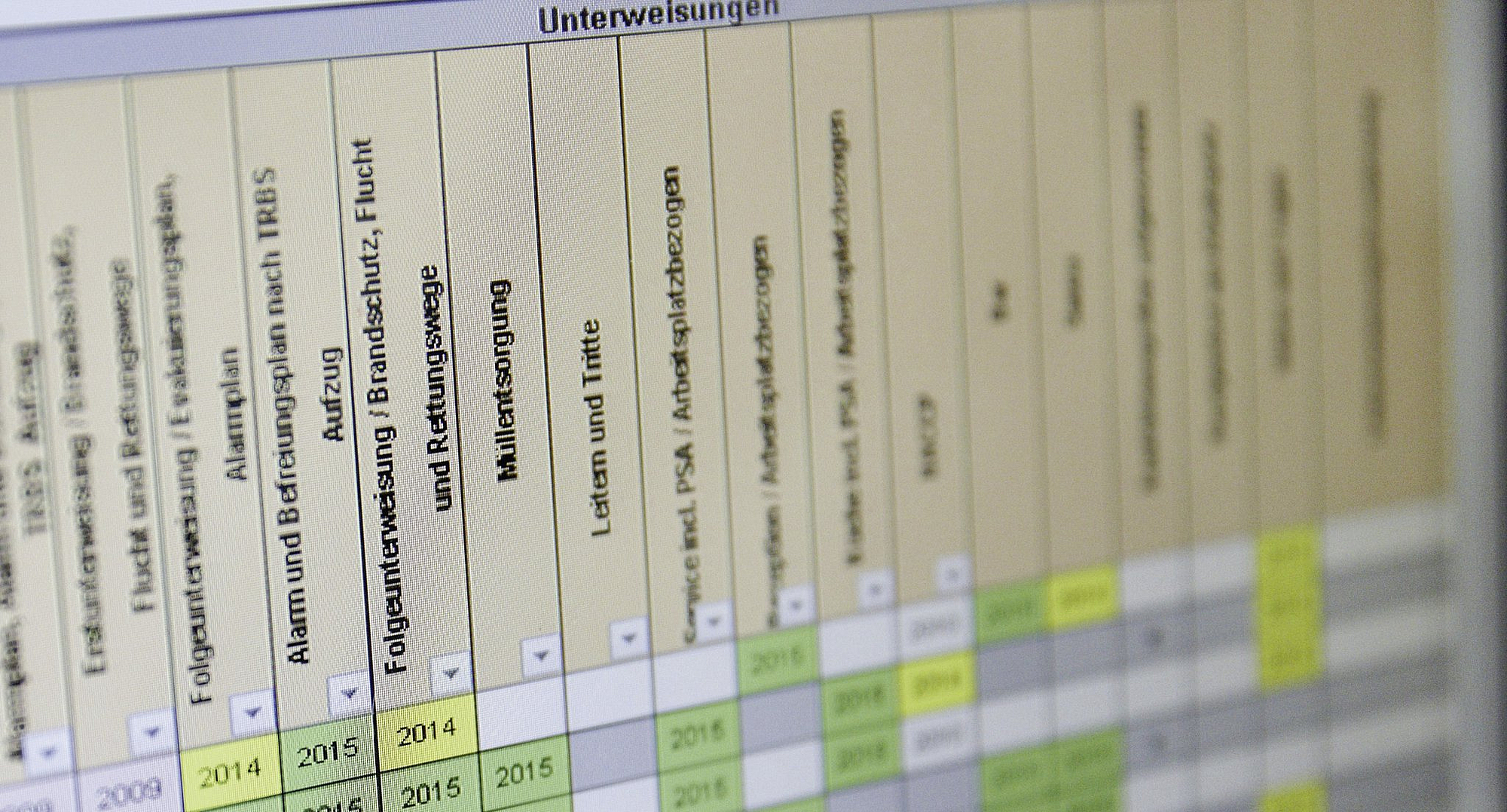 Ausschnitt Unterweisung