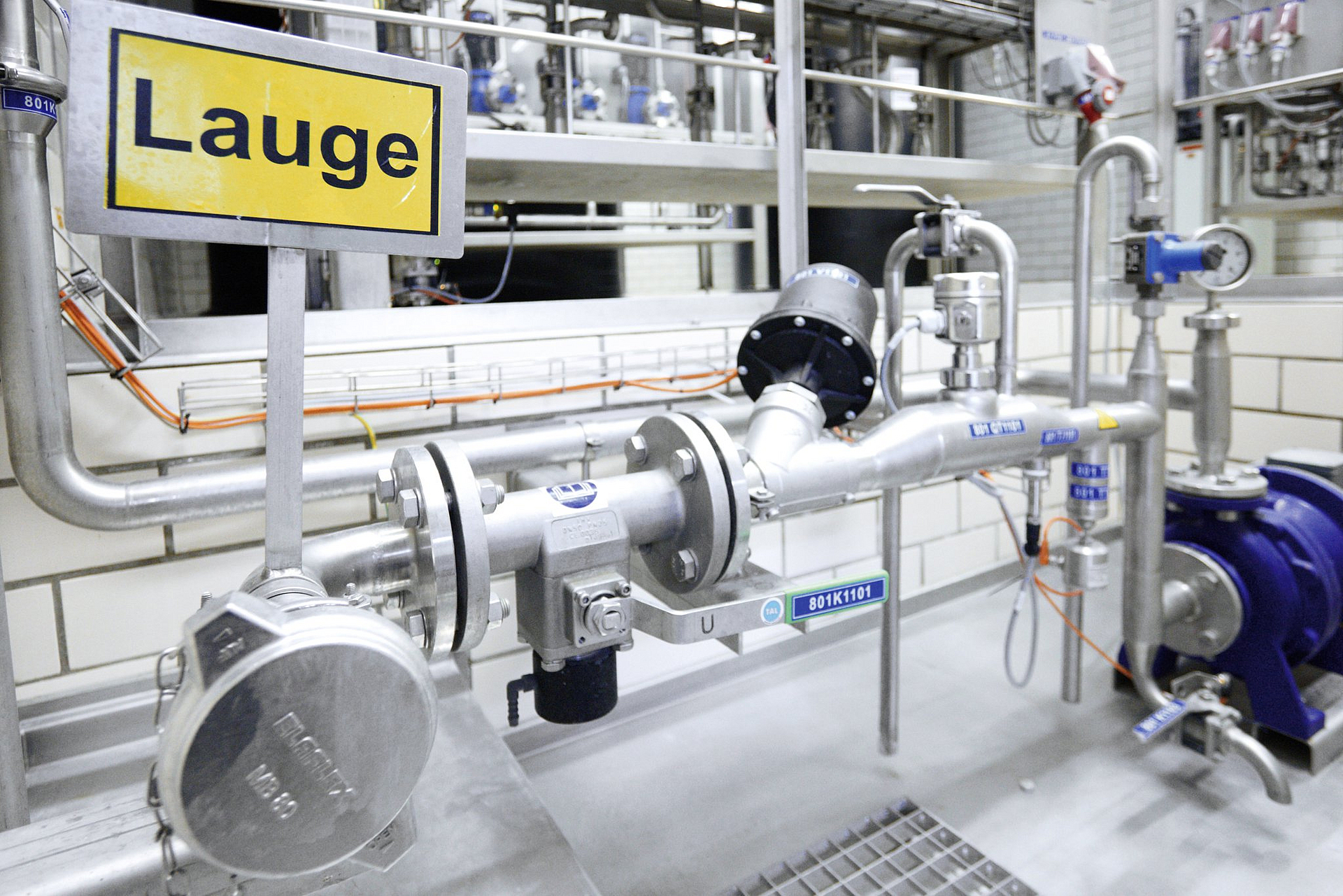 Abtankstation für Lauge