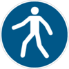 Gebotszeichen M024 Fußgängerweg benutzen