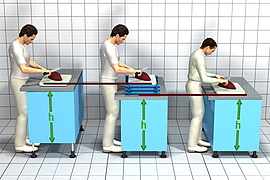 Tischhöhe mit Beschreibung