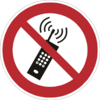 Verbotszeichen P013 Eingeschaltete Mobiltelefone verboten