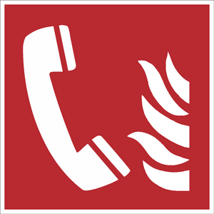 Brandschutzzeichen Brandmeldetelefon F006