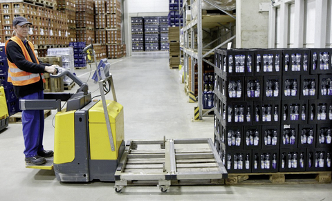 Ergonomische Umsetzung halber Paletten