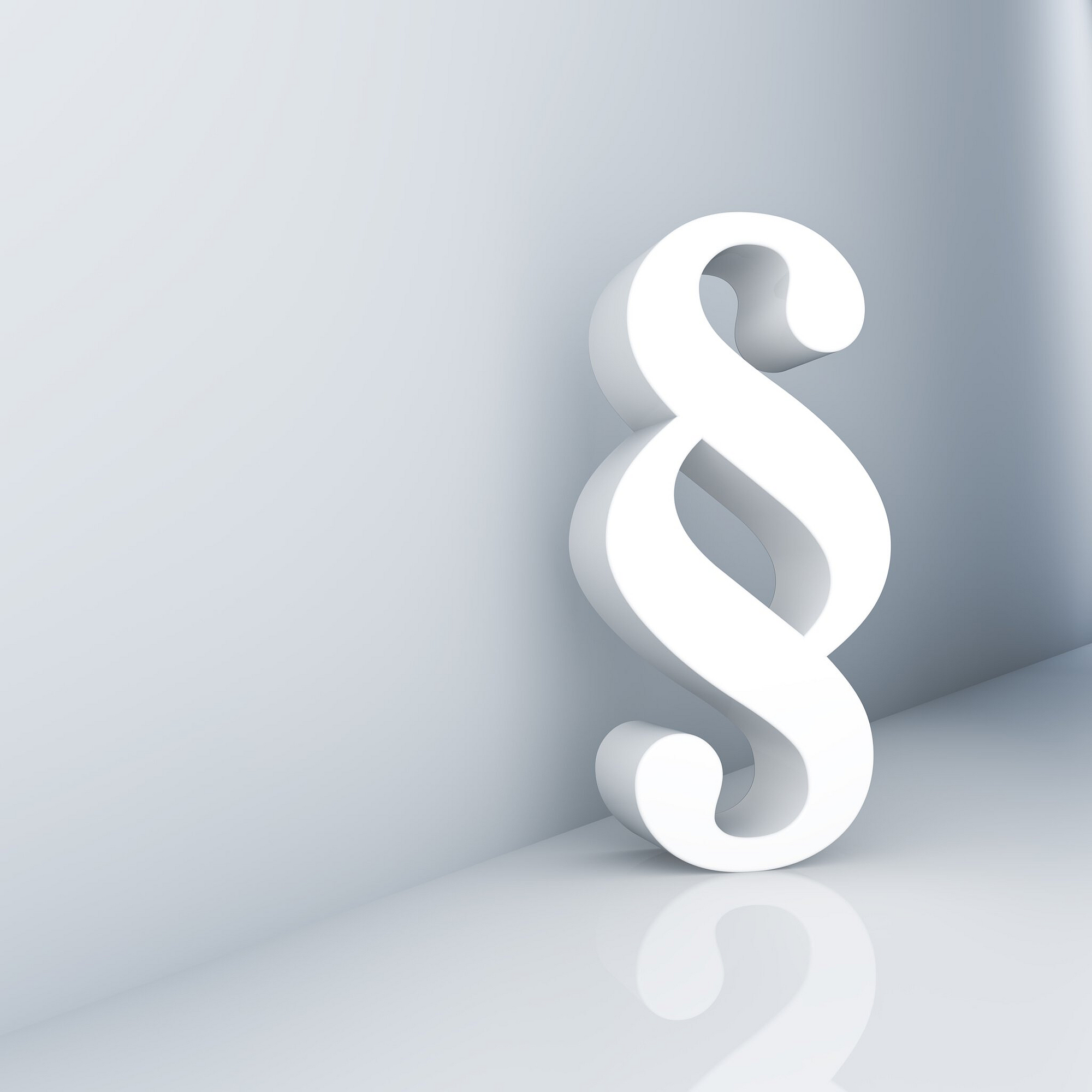 Ein dreidimensionales Paragraphenzeichen