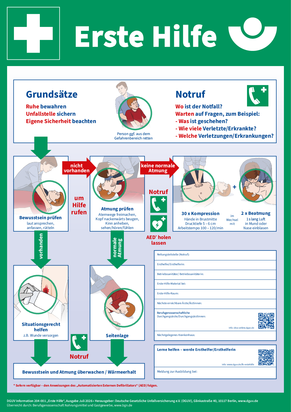 Erste-Hilfe-Plakat
