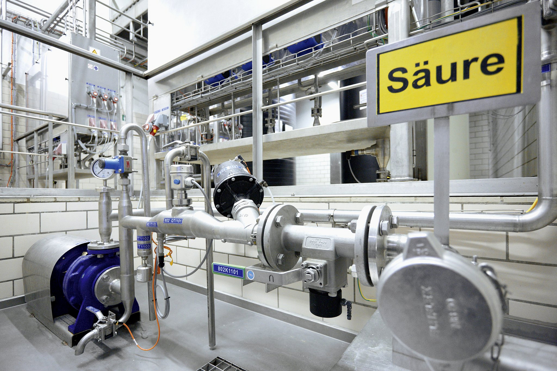 Abtankstation für Säure