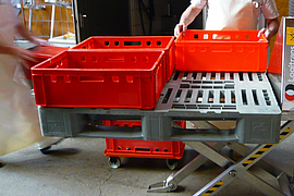 Hubwagen mit Scherenhubtisch