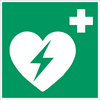 Flucht- und Rettungszeichen E010 AED (Automatisierter Externer Defibrilator)
