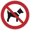 Verbotszeichen P021 Mitführen von Hunden verboten