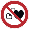 Verbotszeichen P007 Kein Zutritt für Personen mit Herzschrittmachern