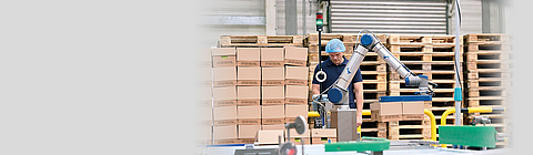 Kollaborierender Roboter (Cobot) im Einsatz