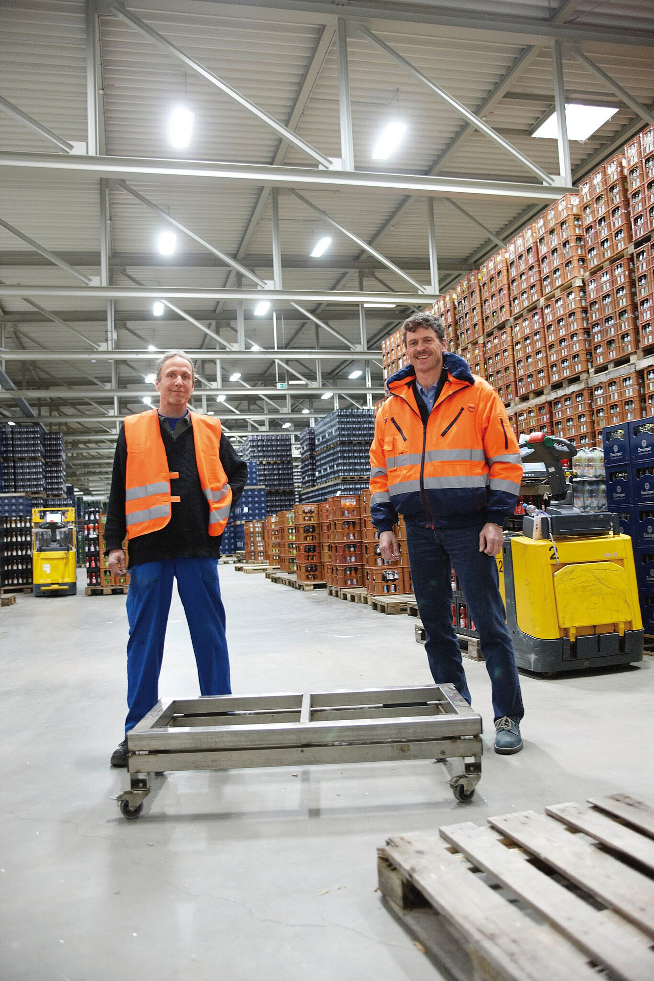 Ergonomische Umsetzung halber Paletten